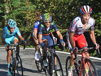 Dani Moreno junto a Alejandro Valverde