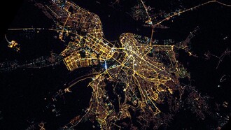 Belgrado desde la Estación Espacial Internacional
