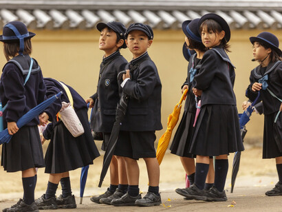 Children going to school