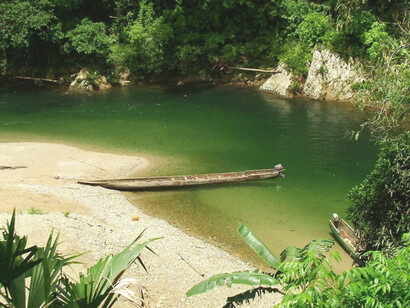 Balsas en la región del Tapón del Darién