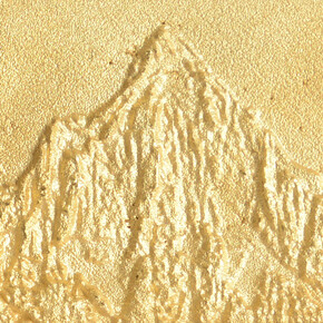 Giovanni Ozzola, Bassorilievi Series: Mountain #6, 2014, cast silver and gold mixture (microfusion cast), 5 x 7 x .3 cm © Giovanni Ozzola, Courtesy Gazelli Art House