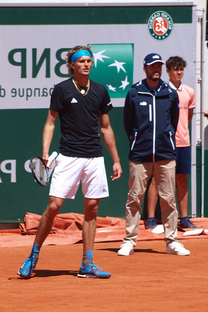 Alexander Zverev en el Abierto de Francia, estadio Roland Garros, jueves 6 de junio de 2019