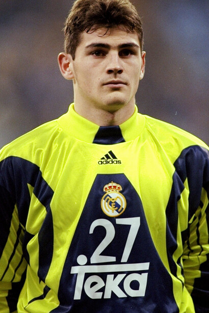 Iker Casillas en sus comienzos con el primer equipo del Real Madrid
