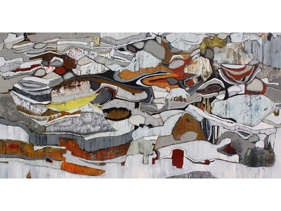 Chase Langford, Indian Wells 2 (2014), Oil on canvas, 30 x 52 inches