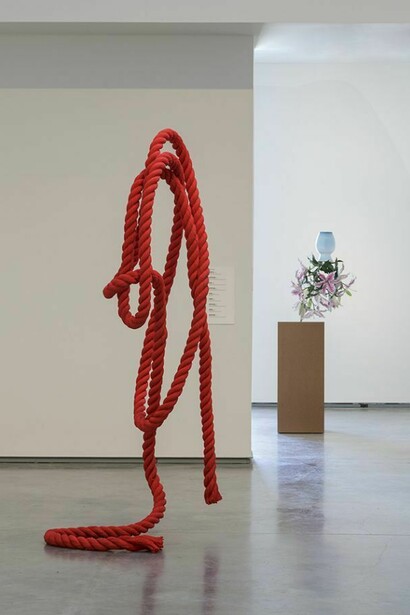 Tony Matelli, Untitled, 2014 Painted bronze, MDF