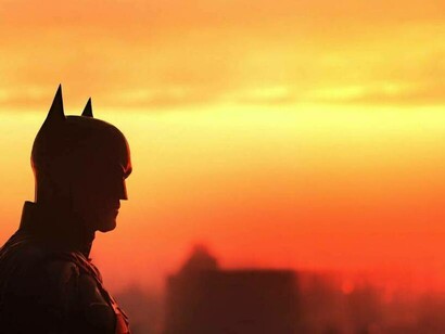 Batman at sunset ready to strike when the night falls