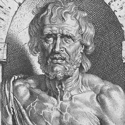 Lucas Vorsterman I, Busto di Seneca in una nicchia, da Peter Paul Rubens, stampa, MET, New York, US. A Seneca è attribuita la famosa frase latina “Itaque sic ordinandus est dies tamquam cogat agmen et consummet atque expleat vitam”, traducibile in «Dunque ogni giorno è da disporre così, come se chiudesse la schiera, terminasse e rendesse compiuta la vita»