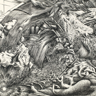 Markus Raetz
Zwei Pole
1994-2014
Bulino
148 x 197 mm
Kunstmuseum Bern, Hermann und Margrit
Rupf Stiftung
© 2016 Markus Raetz, Prolitteris, Zürich 
