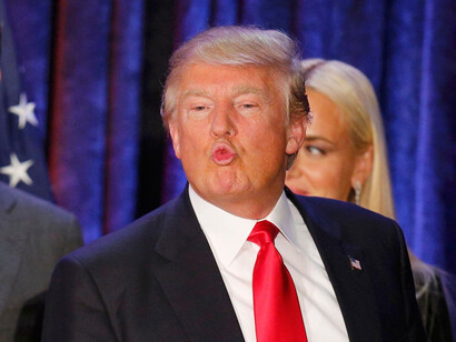 A funny expression of Donald Trump