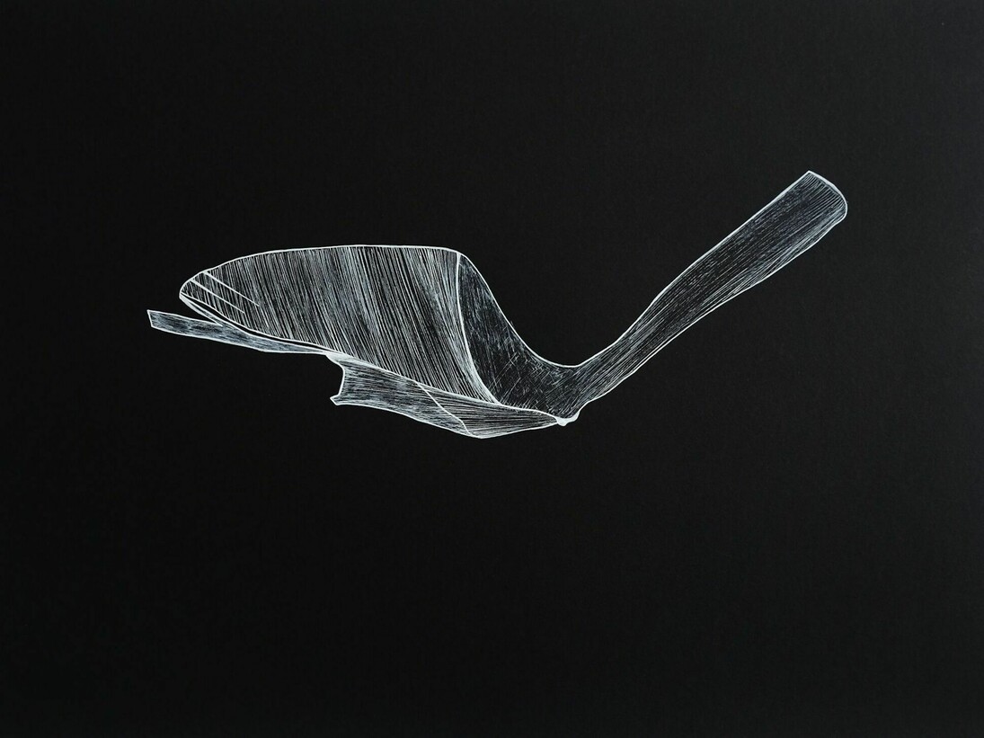 Rita Alaoui, Objet Trouvé No.19, 2016, acrylic on pa…r, 50 x 70cm. Courtesy of Tiwani Contemporary