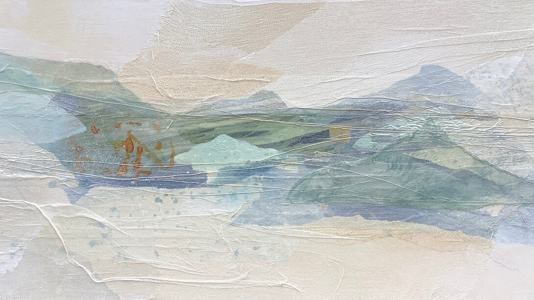 Lauren Betty, Blue Appalachian 24 x 48, mixed media canvas 2021
