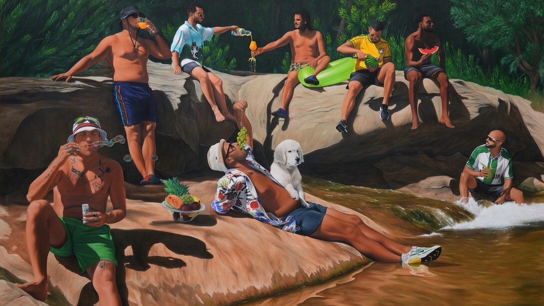 Gaétan Vaguelsy, Les baigneurs (detail), 2026. Courtesy of Galerie Polaris