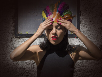 Yutsil Cruz: Magia Blanca magia prieta, 2020, video performance, México. Foto cortesía de la artista