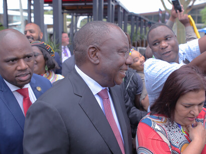 Walking hand-in-hand with the nation, President Ramaphosa stands as a beacon of hope during a pivotal time in South Africa's history