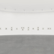 Francesca Woodman, Lately I find a sliver of mirror is simply to slice an eyelid, exhibition view. Courtesy of Gagosian 