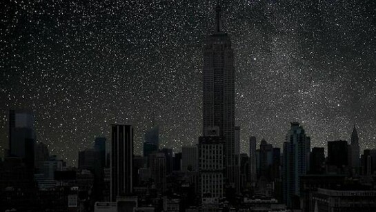 New York 40° 44’ 39’’ N 2010-10-13 lst 0:04 39 x 60 inch pigment print, Edition of 3