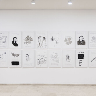 Xisco Mensua, Estudios, diarios y colecciones, vista de exhibición. Cortesía del Museo Patio Herreriano