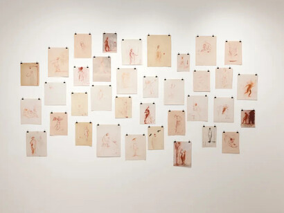 The studio of Felicity Powell, exhibition view. Courtesy of Richard Saltoun Gallery