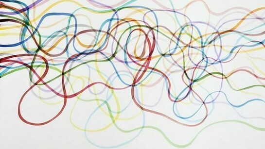 Spencer Finch, Forecast (Jet Stream Over North America, 10 1/2 days Ahead), 2013, Watercolor on paper, 29 1/2 x 41 1/4 in.