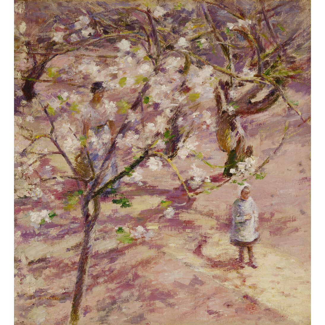 Theodore Robinson. Blossoms at Giverny, 1891-1892, Oil on canvas, 54.9 x 51.1 cm, Terra Foundation for American Art, Chicago, Daniel J. Terra Collection © Terra Foundation for American Art