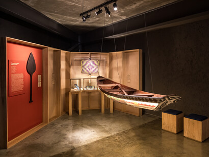 Mejtere, histórias recontadas, vista da exposição. Cortesia do Museu Paranaense