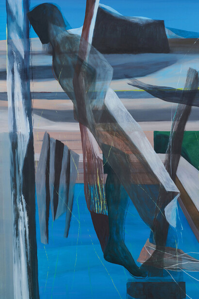 Marc Desgrandchamps, La chute (detail), 2025. Courtesy of Galerie Lelong