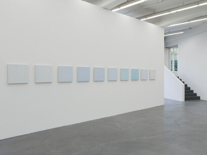 Marcia Hafif, Exhibition view. Courtesy of Kunsthaus Baselland 