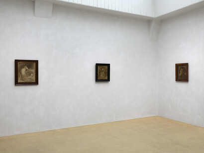 Eugène Carrière, Sculpting light, exhibition view. Courtesy of Hauser & Wirth 