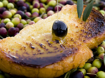 Pan con aceite de oliva virgen extra