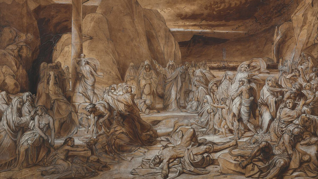 F.A. Bruni, Brazen serpent. A final sketch for the namesake picture of 1840 held by the Emperor Alexander III Russian Museum, 1839. Courtesy of Tretyakov Gallery 