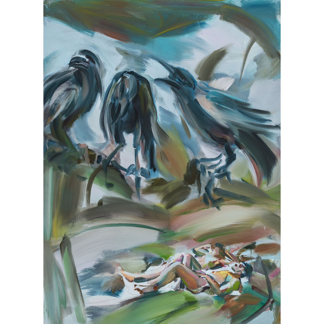 Suzanne Unrein, Shadow Ladder, 2014, Oil on canvas, 60” x 44”