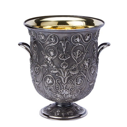 Gianmaria Buccellati, Coppa Boscoreale Calice, “Cratere d’Augusto” in argento 925, con fodera argento interna dorata, 2005 