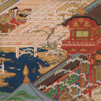 Iwasa Matabei Katsumochi, The tale of princess Jōruri Vol. 1 (detail). Courtesy of Moa Museum of Art