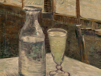 Vincent van Gogh; Naturaleza muerta con absinthe, 1887, Van Gogh Museum (detalle)