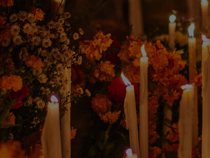 The marigold of dia de los muertos