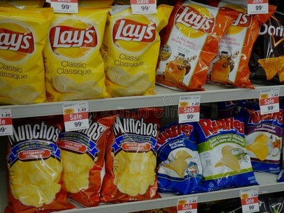 Salgadinhos empacotados são ultraprocessados