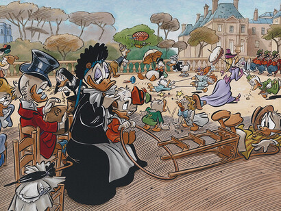 Albert Eiderfelt: Duckburg Town Square. National Gallery of Duckburg. Photo: National Gallery of Duckburg