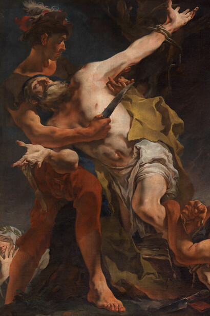 Giambattista Tiepolo, Martirio di san Bartolomeo, 1722, olio su tela, 167 x 139 cm
Venezia, Chiesa di San Stae, Cameraphoto Arte, Venezia, particolare