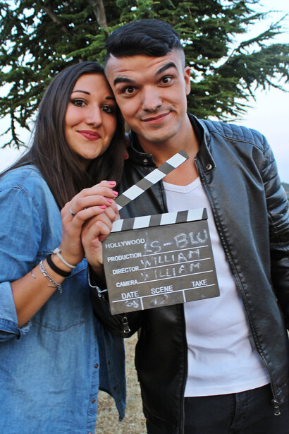 Luca Sammartino e Giulia Cerimele, backstage videoclip "Blu". Photo credit: Gabriella Ricci

