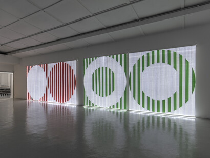 Daniel Buren & Anish Kapoor. Courtesy of Galleria Continua