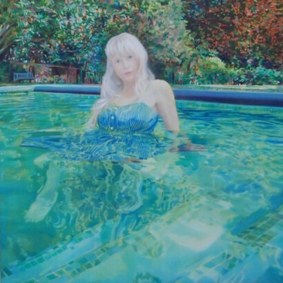 Christoph Schmidberger, Blue Romance, 2014. Courtesy of Mark Moore Fine Art