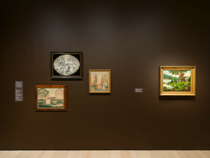 Various artists, American folk art, exhibition view. Courtesy of MoMA