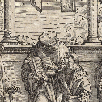 Hans Burgkmair, Der weiss(e) kunig (il giovane principe impara la magia), 1515. Cortesia di Davis & Co.