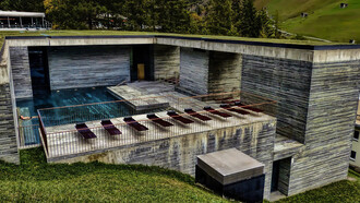The Thermal Baths, located in Vals, Switzerland, is a hotel and spa complex developed over the Graubünden canton’s only thermal springs, completed in 1996 and designed by Peter Zumthor
