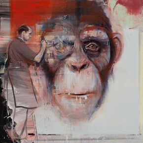 Radek Szlaga, Unknown Artist from a Distant Country, 2015, Huile sur toile © Galerie Laure Roynette - Radek Szlaga