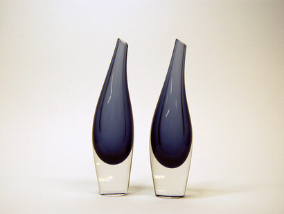 Two glass vases, designed by Tapio Wirkkala for Iittala, 1950s, © Camberwell College of Arts, University of the Arts London