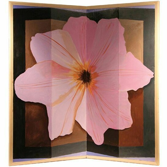 Flower, Acrylic on Folding Screen, 39" x 39", 2012