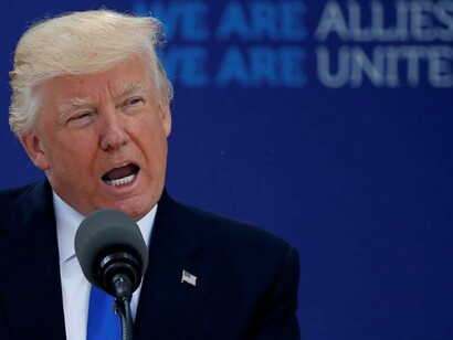 Donald Trump en su comentado discurso en el Cuartel General de la OTAN en Bruselas cuando abroncó a sus aliados por su falta de compromiso con el presupuesto de la alianza 
