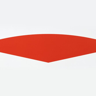 Ellsworth Kelly, Red Curve (State II), 1988, 1-color lithograph, 26x84 inches. Edition of 15. © 1988 Ellsworth Kelly and Gemini G.E.L. LLC. Courtesy of Gemini G.E.L. at Joni Moisant Weyl
