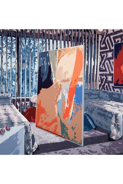 Jim Richard, Thin Slice, 2014, oil on linen, 77 x 76 inches